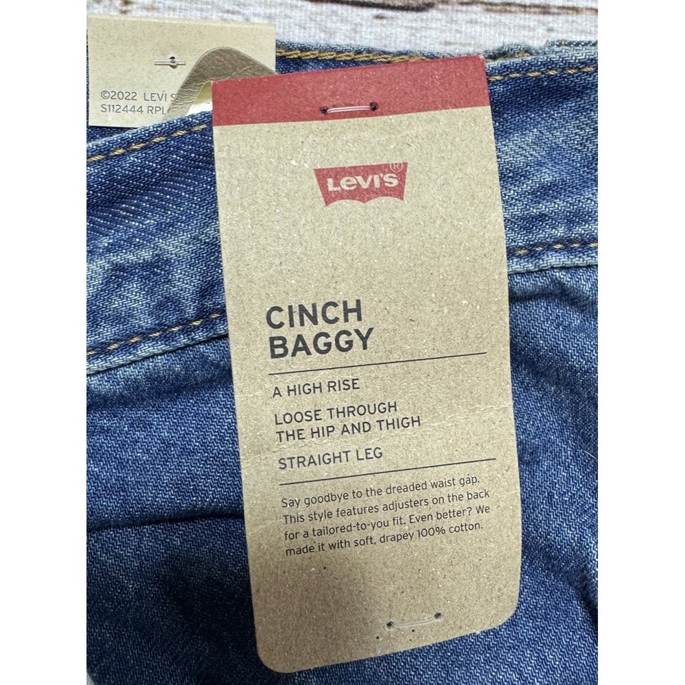Levi Cinch Baggy Jeans Womens 31x31 Medium Wash Loose Wide Leg NWT - Picture 7 of 11